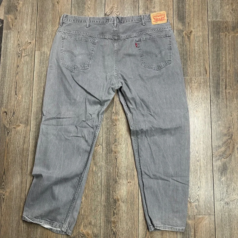 Levis 569 Loose Straight Jeans Mens 42x29.5 Grey Denim Cotton Relaxed